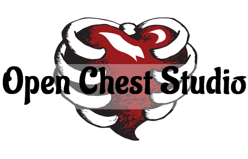 Open Chest Studio ribcage heart logo